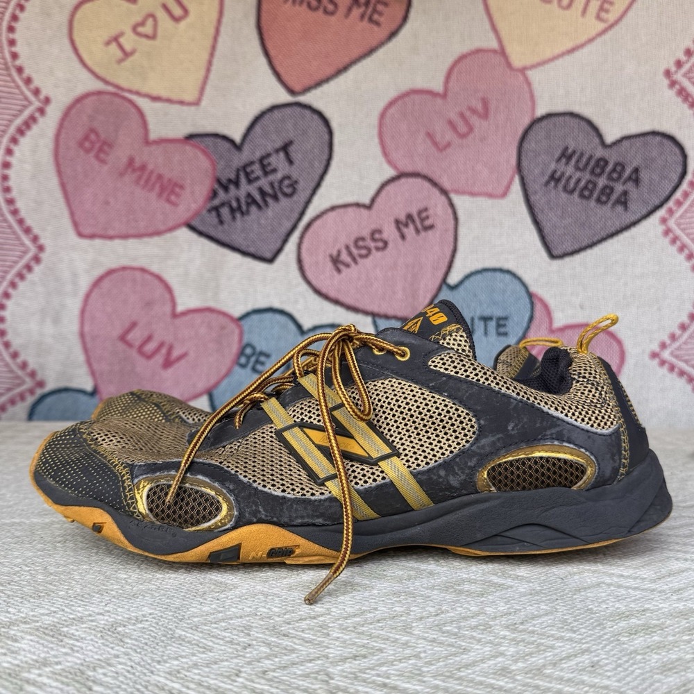 Size 12.5 - New Balance 840 Trail Jogging Running Shoes Gray Yellow Mens MT840GR